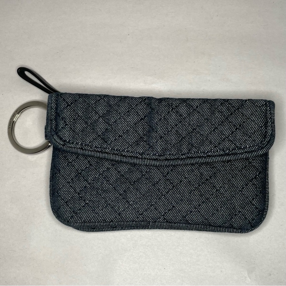 Vera Bradley Wallet With Key Ring Quilted Denim Small - Picture 1 of 10